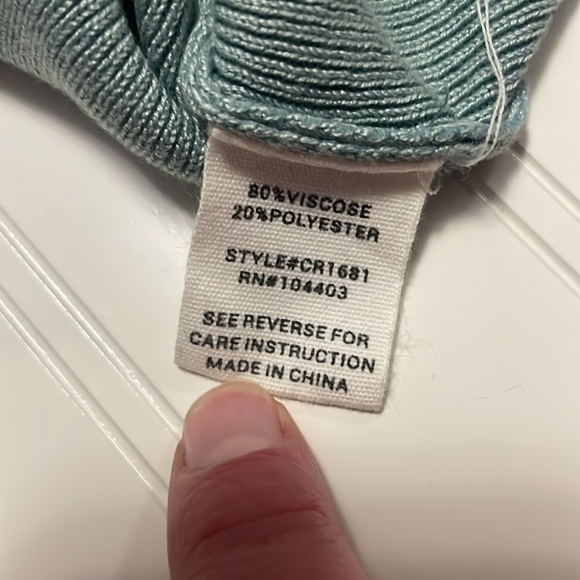 MINE Women’s Small Sage Ribbed Tank top - Picture 6 of 8